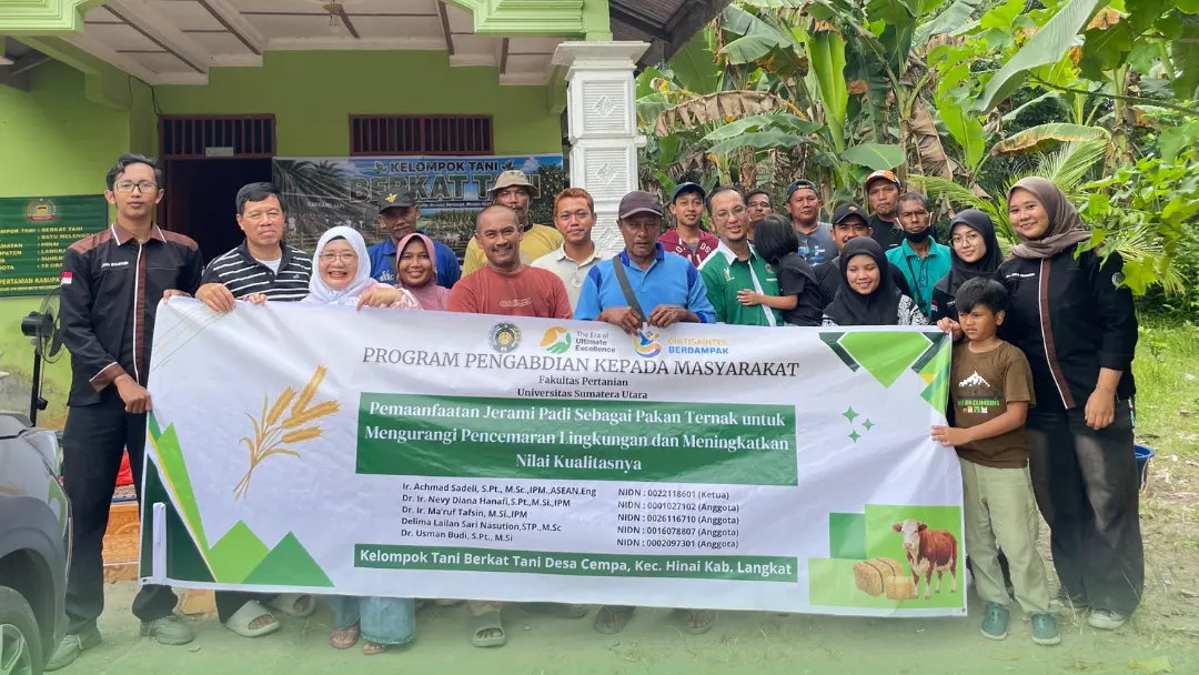 Faculty of Agriculture USU Lecturer Utilizes Rice Straw as Animal Feed to Support Sustainable Agriculture